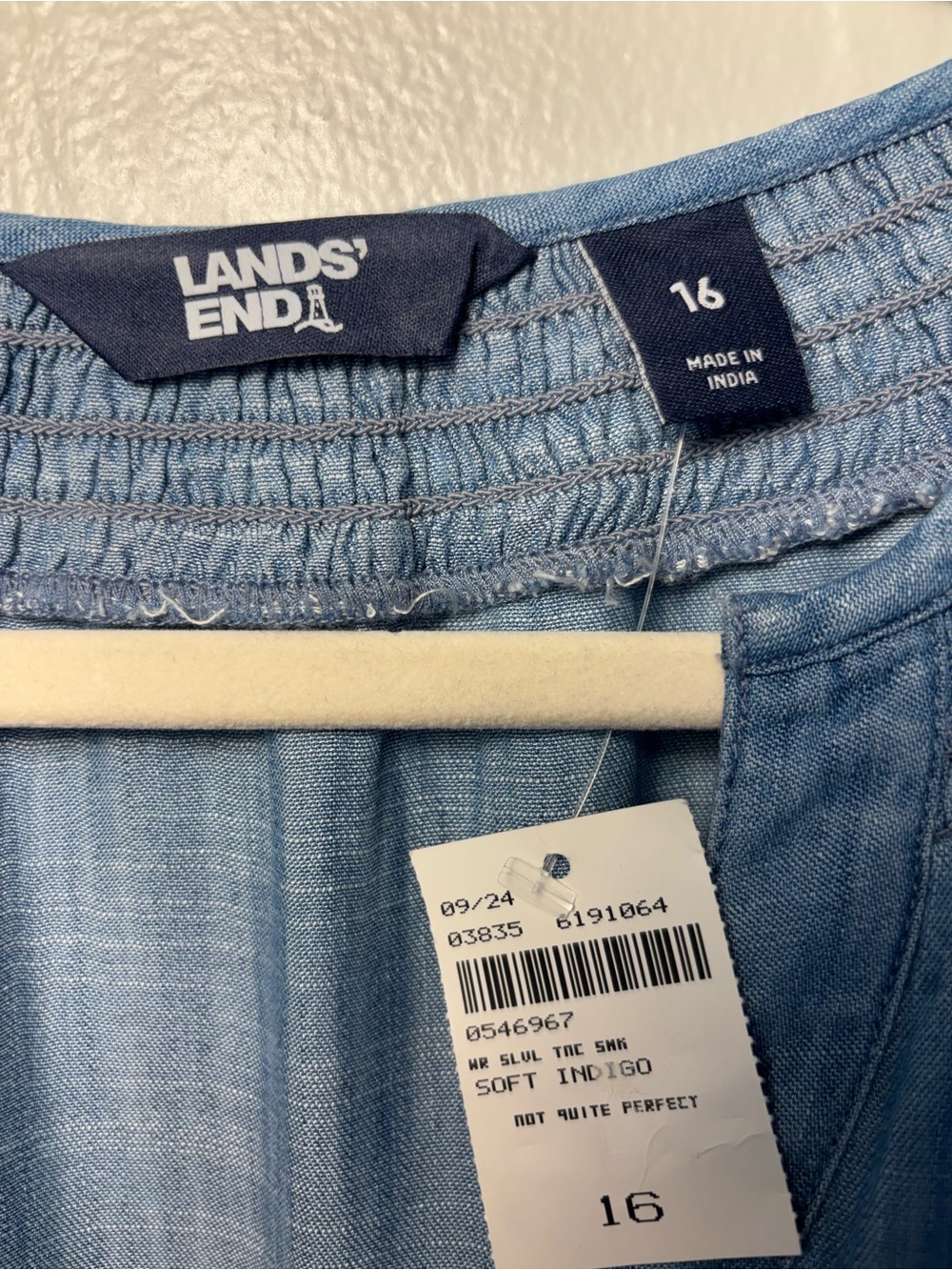 Lands' End Soft Indigo Sleeveless Jumpsuit - Picture 6 of 14